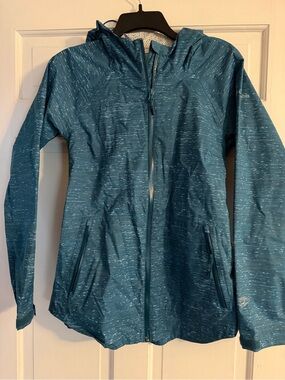 Columbia Blue Teal Hooded Lightweight Utility Jacket - Women's